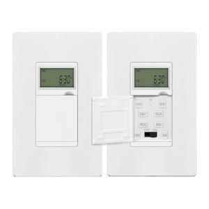 조명, 팬, 모터용 에너라이트 프로그래머블 디지털 타이머 스위치, 18일 7일 ON/OFF 설정, 단극, 중립 와이어 필수, UL 목록, HET01-C, 흰색, 2팩