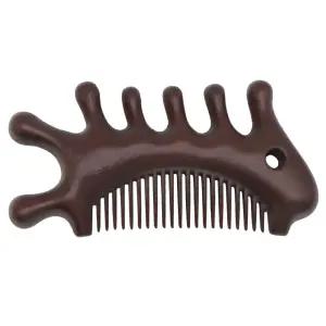 우드데이 옻칠 원목 괄사 마사지기 해마빗