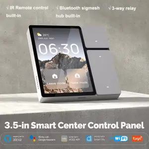 호환   장면용 다기능 터치 스크린 컨트롤패널 IR 리모컨 센터 컨트롤패널 와이파이 3.5 인치