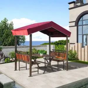 야외 파고라 정자 유럽풍 가정용 오두막 바베큐장