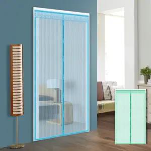 모기장 90x210cm 현관문교체 원형 망거실커튼가정용 자동 업소용벌레망