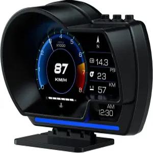 wiiiii obd2 게이지 디스플레이 헤드업 자동차 HUD P6 OBD+GPS 스마트 속도 RMP 수온 과속 경보 기능을