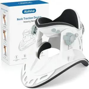 홀니바 넥 스트레처 경추 트랙션 조절 가능한 장치 목 을 위한 보호대 및 가정용 3가지 파워 지원 감압 -