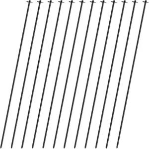 JPOIP 72인치 정원 지분 그물망 지원 울타리 식물 및 농작물 보호를 위한 블랙 헤비 듀티 파우더 코팅 강철