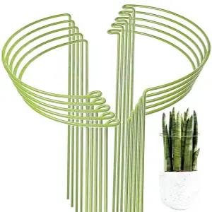10팩 식물 지지대 말뚝 몬스테라 및 모란 케이지로서의 고강도 강철 실내 야외 식물을 위한 금속 정원 뱀