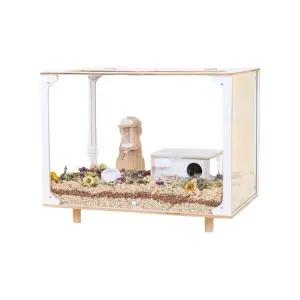 투명햄스터케이지 80cm 아크릴 놀이터 케이지 소동물 간이 사육장 하우스 가벼운 계단