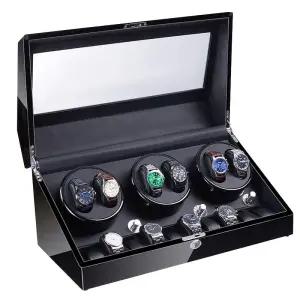 원목워치와인더 케이스 시계 정리함 6구 보관함 명품 고급 오토매틱 거치대 우드 보관 와치 상자