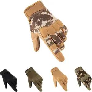 촬영 사냥 오토바이 타기 등반을 위한 하이코프로트 풀 핑거 장갑 터치 스크린 너클 보호 통기성 경량 야외