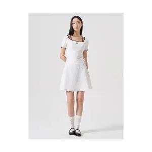 에잇세컨즈 8SECONDS 자카드 미니스커트 화이트 164727GY11 1643494