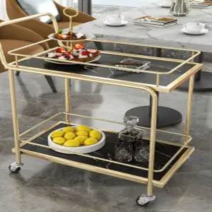 레스토랑 트롤리 와인 트롤리 선반 서빙 왜건 카트