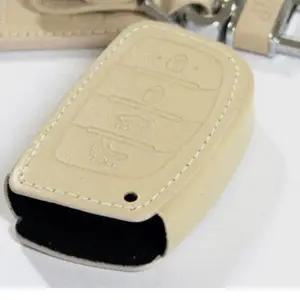 차량용품 올뉴 투싼 4버튼용 외 스마트키케이스 키홀더 소가죽