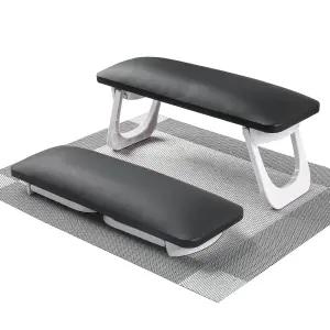 네일 테크를 위한 ANGNYA 암 받침대 PVC 테이블 매트 마이크로파이버 가죽 살롱 기술자를 브래킷 매니큐어