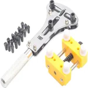 방수 시계용 시계 수리 도구 키트 백 오프너 렌치 세트 및 대형 케이스 이동 홀더 배터리 직접 교체하기