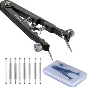 스프링 바 플라이어 도구 트위저 견고한 8 합금 강철 핀이 장착된 밴드 핀 교체 보기