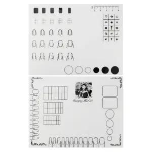 세그뷰티 2pcs 실리콘 네일 매트 16인치 DIY 아트 스탬핑 작업 공간 매니큐어 컬러링 연습 패드 스티커