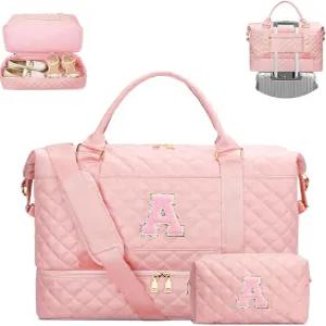 여성 여성을 위한 클라우드윙즈 선물 화장품 가방 체육관 신발 수납 공간 맞춤형 핑크 A