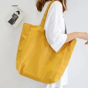 [패션] 학생 데일리 숄더백 캔버스 에코백 옐로우 가방