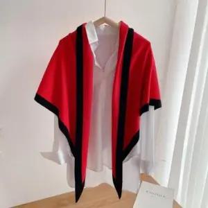 니트숄 망토 가디건숄 카디건숄 삼각숄 배색 니트 가디건 니트숄 배색니트 쇼올 로미홀리 패션 망토