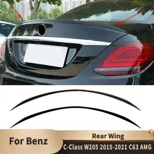 호환  메르세데스 C 클래스 W205 2015 2016-2021 C180 C200 C260 C43 C63 AMG 테일 윙 고정 윈드 스포일러