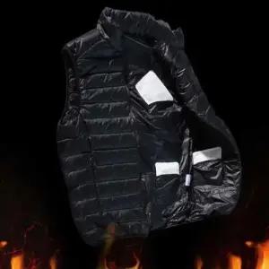 발열도구 보온 발열 100 오리털조끼 특수설계 6개주머니 핫팩