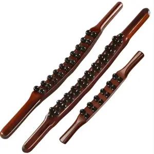 마사지스틱 나무 지압봉 롤러 뱃살 괄사 종아리 허벅지