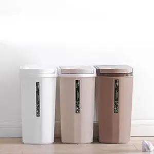 [생활] 원터치 휴지통 손잡이 뚜껑형 이동식 간편 오픈 사무실 원룸용