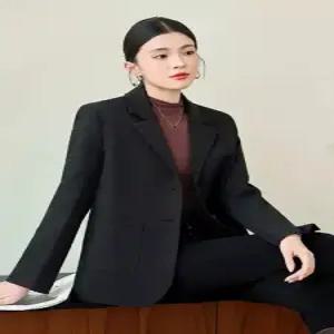 EAMT 여친 검정 가을 트임 작은 상의 뒤 코트 재킷 정장 EUNG3