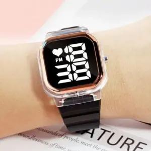 bns LED 빅 스크린 노인 아이 패션 컬러 디지털 손목 시계 LED손목시계 사각손목시계