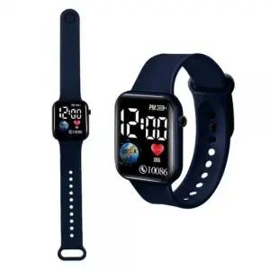 bns 전자 LED 학생 컬러 여자 남자 밴드 사각 손목 시계 LED시계 손목시계 패션시계