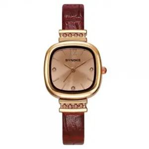 bns 큐브 사각 여성 여자 가죽 정장 패션 학생 손목 시계 여자시계 여성시계 손목시계