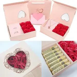 기회공작소 이벤트선물 럭셔리 칠순 장미 비누꽃 주얼리 용돈박스 주얼리선물상자 연인