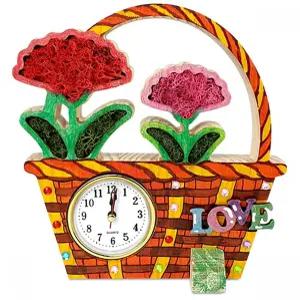 만들기대장 원목 스칸디아모스 감사 카네이션바구니시계 만들기 가족 어버이날