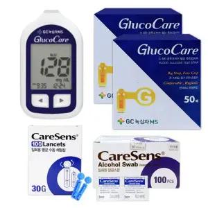 녹십자MS 글루코케어 혈당계 + 혈당검사지 100매+솜100매+침100개