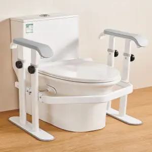 안전바 지지대 장애인 욕실 접이식소형다리) 어르신 손잡이 양변기 이중프레임(높이조절