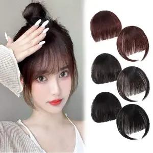 여자 038GYH08 인 풀뱅 앞머리 가발 부분 헤어피스 이마 커버