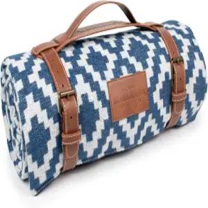 코모레비 초대형 피크닉 담요 - 78인치 x 59인치 방수 야외 접이식 및 휴대용 모래 방지 해변 부드러운