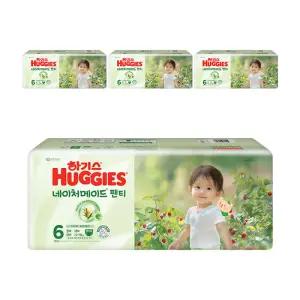 하기스 NEW 네이처메이드 팬티형 기저귀, 6단계 여아용 38매, 4팩, 1개