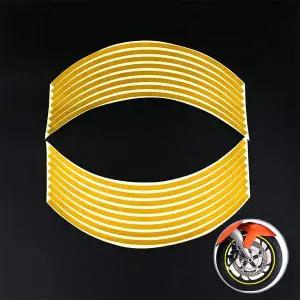 노랑 휠라인 바퀴 유광스티커탈부착스티커