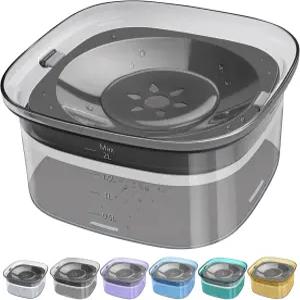 UPSKY 70온스 개 물그릇 2L 노 유출 개그릇 대용량 방지 느린 급수기 스플래시 반려동물 물 디스펜서 차량