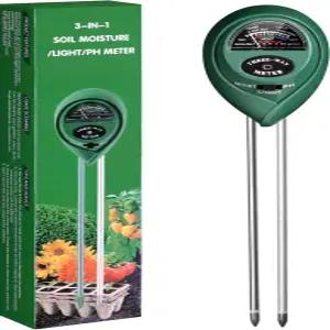 정원 가꾸기 농업 실내 및 실외 사용을 위한 3-in-1 식물 수분 광 PH 테스터기 iPower 토양 측정기