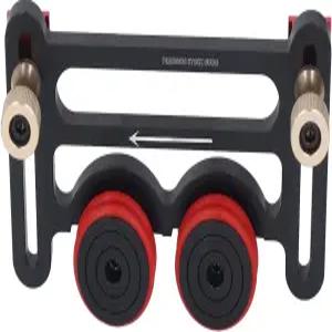 테이블 톱용 정밀 가이드 슬라이딩 블록이 있는 범용 페더보드 목공 이중 휠 베어링 롤러 라우터 및 밴드