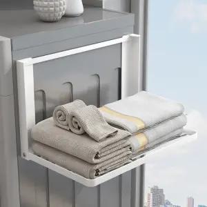 주방정리소품 접이식 자석 건조 선반 세탁기 옆면 냉장고 부착 수건걸이 행주걸이