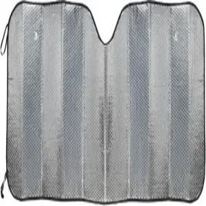 BDK 표준 크롬 더블 버블 폴딩 어코디언 오토 윈드실드 선쉐이드 - 자외선 차단 선바이저 프로텍터 차량의