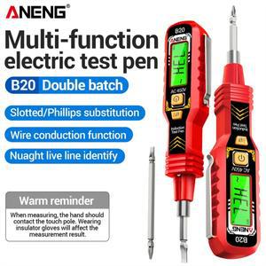 전압 듀얼 헤드 스크루드라이버 펜 ANENG B20 스마트 슬롯형 크로스 미터 11V~450V AC 감지 테스터