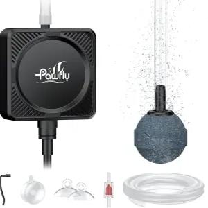 에어 튜빙 스톤 체크 밸브 및 흡입 컵이 있는 1-15갤런 어항용 Pawfly 미니 수족관 펌프 초조용한 산소