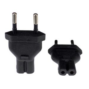 유럽 CEE7/16 EU 2핀 전원 케이블 플러그 - IEC C7 그림 8 콘센트 어댑터 변환기