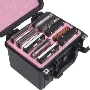 케이스 클럽 정전기 방지 데이터 안전 중형 HDD 및 SSD 내장 드라이브 스토리지 케이스. 하드쉘 방수 밀폐