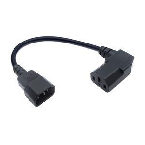 각진 전원 연장 코드 IEC C13 - C14 케이블 숏 C13-C14 IEC320C14