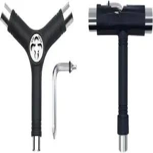 베시 올인원 다기능 휴대용 스케이트 도구 2종 세트 스케이트보드 롱보드 미니 크루저 스쿠터용 T-툴 Y-툴