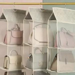 [생활] 정리함 가방 2단 수납 보관 핸드백 모자 정리대